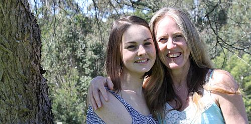 OPERATION HOPE: Brooke Carter, who will undergo a kidney transplant after contracting a rare autoimmune disease, with her mother Lee. 